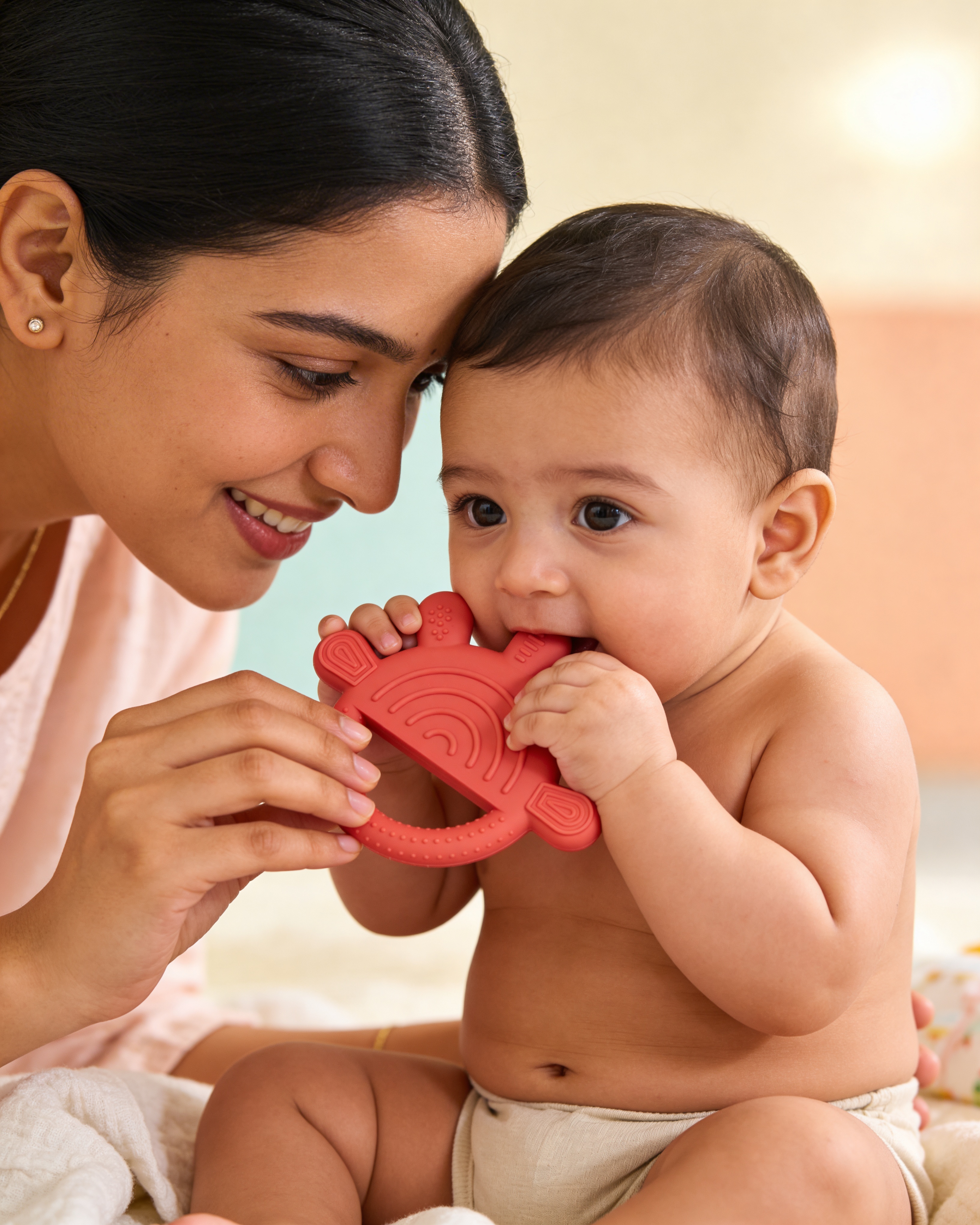 Baby Diaper Pack with Free Teether combo| Soft, Leak-Proof & Skin-Friendly Diapers (S, M, L Sizes Available)